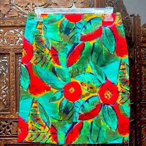 Paul et Duffier Vibrant Floral Skirt size 8